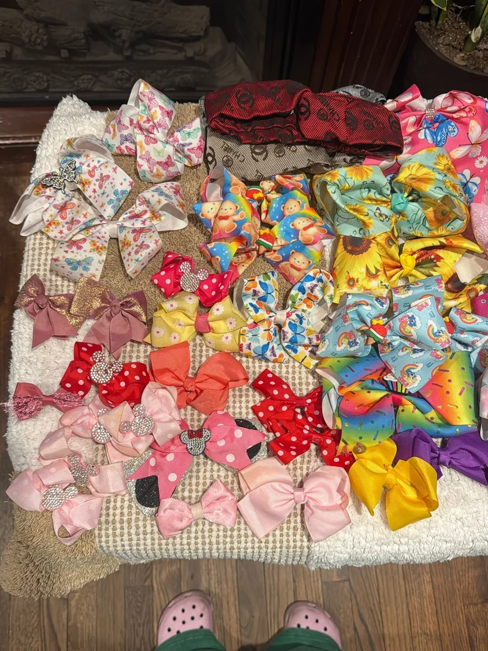 Assorted Colorful Hair Bows - Mixed Patterns and Solids